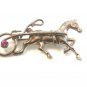 Vintage Sterling Silver Horse Racing Survey Brooch