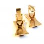 Vintage Gold Tone & Reddish Bluish Rhinestone ?? Cufflinks
