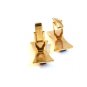Vintage Gold Tone & Reddish Bluish Rhinestone ?? Cufflinks