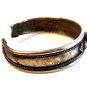 Middle Eastern North African Tribal Silver Tone & Faux Carnelian Bracelet