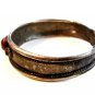 Middle Eastern North African Tribal Silver Tone & Faux Carnelian Bracelet