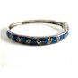 Sterling Silver & Opal ? & CZs ? Bangle Signed AK 11262013