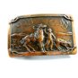 1940's - 1960's Western Cowboy Horse Roping Calf Belt Buckle Unmarked 092914