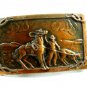 1940's - 1960's Western Cowboy Horse Roping Calf Belt Buckle Unmarked 092914