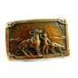 1940's - 1960's Western Cowboy Horse Roping Calf Belt Buckle Unmarked 092914