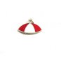 1960's Cap Beanie Hat Red & White Enamel Charm 61814