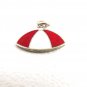 1960's Cap Beanie Hat Red & White Enamel Charm 61814