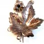 Vintage Sterling Silver Grapes Leaf Brooch