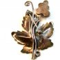 Vintage Sterling Silver Grapes Leaf Brooch
