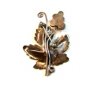 Vintage Sterling Silver Grapes Leaf Brooch