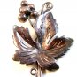 Vintage Sterling Silver Grapes Leaf Brooch
