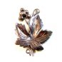 Vintage Sterling Silver Grapes Leaf Brooch