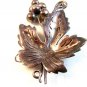 Vintage Sterling Silver Grapes Leaf Brooch