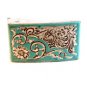 Vintage Silver Tone & Blue Enamel Belt Buckle