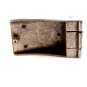 Vintage Silver Tone & Blue Enamel Belt Buckle