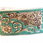 Vintage Silver Tone & Blue Enamel Belt Buckle