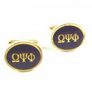 Vintage Omega Psi Phi Purple Goldtone Cufflinks Unmarked 101514