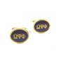 Vintage Omega Psi Phi Purple Goldtone Cufflinks Unmarked 101514