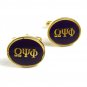 Vintage Omega Psi Phi Purple Goldtone Cufflinks Unmarked 101514