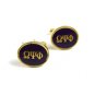 Vintage Omega Psi Phi Purple Goldtone Cufflinks Unmarked 101514