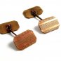 1930s - 1950's Classy Goldtone Cufflinks Unmarked 12182013ab