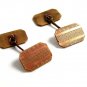 1930s - 1950's Classy Goldtone Cufflinks Unmarked 12182013ab