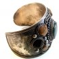 Vintage Tribal Silver Tone & Stones Bracelet