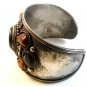 Vintage Tribal Silver Tone & Stones Bracelet