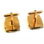 Vintage Gold Tone & Abalone Palm Tree Cufflinks By Swank