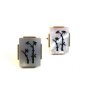 Vintage Gold Tone & Abalone Palm Tree Cufflinks By Swank