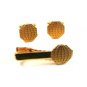 Vintage Gold Tone Cufflinks and Matching Tie Clasp