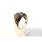 Vintage Sterling Silver & Triangle Blue Sapphire Ring