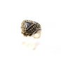 Vintage Sterling Silver & Triangle Blue Sapphire Ring