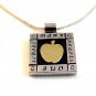 Alexa's Angels Silver & Gold Tone Many Hearts One School Apple Pendant / 18" Nec