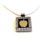 Alexa's Angels Silver & Gold Tone Many Hearts One School Apple Pendant / 18" Nec
