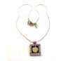 Alexa's Angels Silver & Gold Tone Many Hearts One School Apple Pendant / 18" Nec
