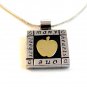 Alexa's Angels Silver & Gold Tone Many Hearts One School Apple Pendant / 18" Nec