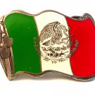 Vintage Flag of Mexico Belt Buckle Made in U.S.A. by Buckle Bakery