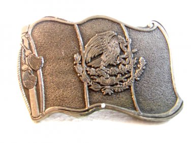 Vintage Silver Tone Eagle with Snake Belt Buckle Made in USA 588990