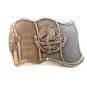 Vintage Silver Tone Eagle with Snake Belt Buckle Made in USA 588990