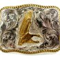Crumline Silver & Gold Tone Duck / Goose Belt Buckle 11042013