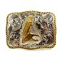 Crumline Silver & Gold Tone Duck / Goose Belt Buckle 11042013