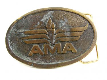 1970s AMA Academy of Model Aeronautics Torch Logo Belt Buckle 10242013