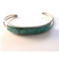 Native American Sterling Silver Turquoise Cuff Bracelet