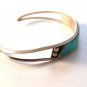 Native American Sterling Silver Turquoise Cuff Bracelet