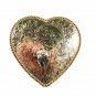 Vintage Ladies Silvertone Heart with Goldtone Trim Belt Buckle Unbranded 71215