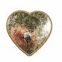 Vintage Ladies Silvertone Heart with Goldtone Trim Belt Buckle Unbranded 71215
