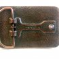 Vintage Buck Deer Running Leather Belt Bucke by Century Canada
