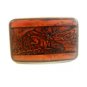 Vintage Buck Deer Running Leather Belt Bucke by Century Canada