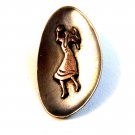 Vintage Israeli Sterling Silver Dancer Brooch